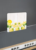 Wandblende aus Glas mit Zitronen-Motiv 