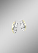 Klappcreolen in Bicolor mit synth. Zirkonia 