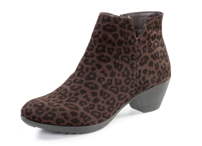 Andrea Conti, trendige Damen-Stiefeletten, mit Reißverschluss BRAUN-SCHWARZ