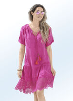 Kleid mit Lochstickerei, aus reiner Baumwolle 