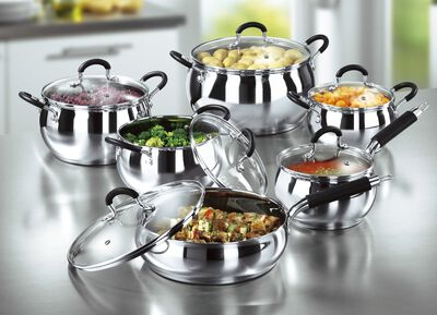 Edelstahl-Topfset zum Hammerpreis 