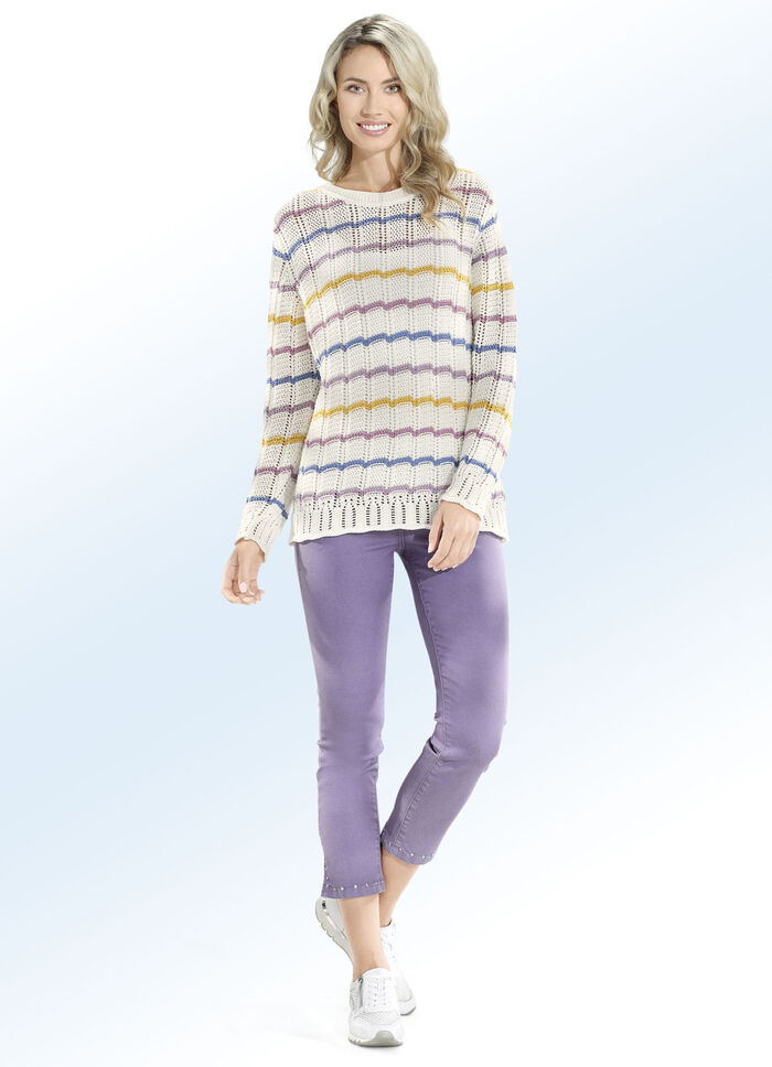 Hose in 7/8-L&auml;nge und 4-Pocket-Form LAVENDEL