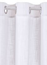 Halbtransparente &Uuml;bergardine in Leinenoptik 