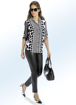 Bluse mit Hemdkragen 