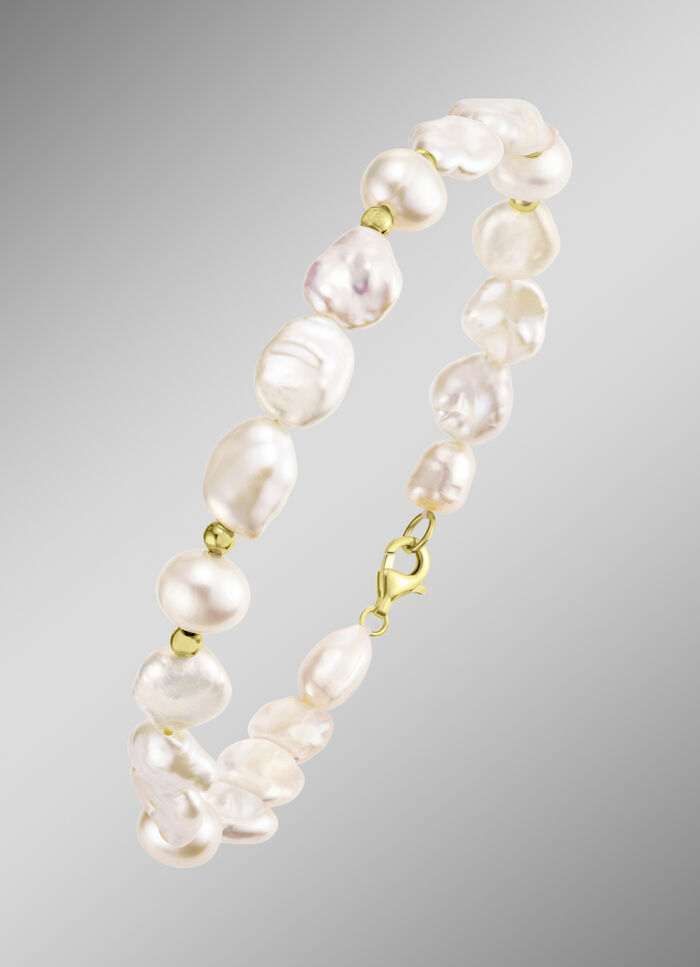 Armband mit SW-Zuchtperlen und Keshi-Perlen 