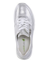 Waldläufer, sportliche Damen-Sneaker, Weite H, mit herausnehmbarem Fußbett SILBER