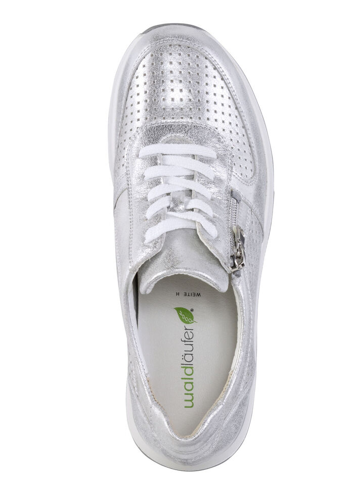 Waldläufer, sportliche Damen-Sneaker, Weite H, mit herausnehmbarem Fußbett SILBER
