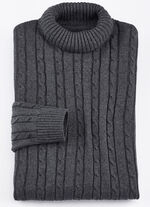 Rollkragenpullover in 5 Farben ANTHRAZIT MELIERT