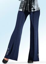 Hose mit Metallpl&auml;ttchen-und Strasszier NACHTBLAU