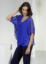 Poncho-Tunika mit eingearbeitetem Top 