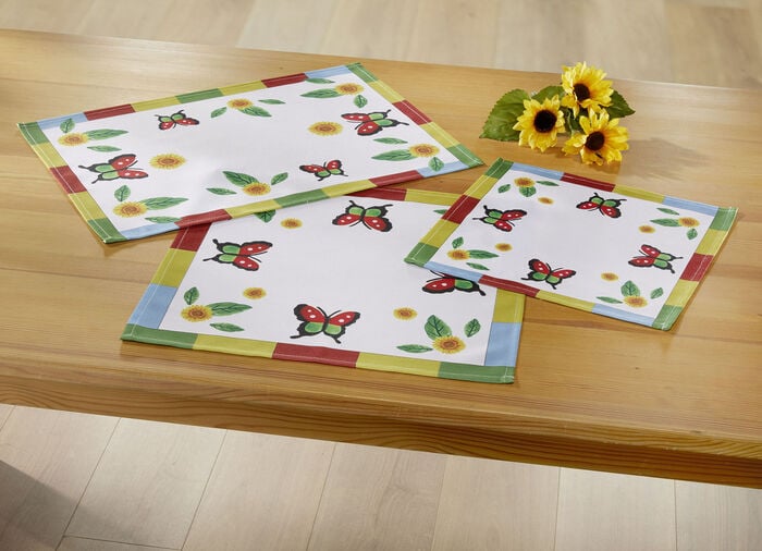 Bunte Tisch- und Raumdekoration WEISS-BUNT