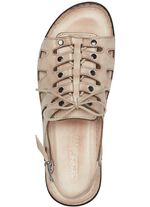 Gemini Sandale mit elastischer Zierschn&uuml;rung BEIGE