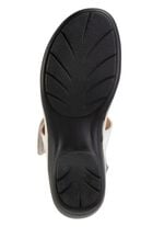 ELENA EDEN, schicke Damen-Sandalen, Weite H, mit herausnehmbarem Fu&szlig;bett ECRU