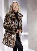Jacke mit Raubtierfell-Dessin 