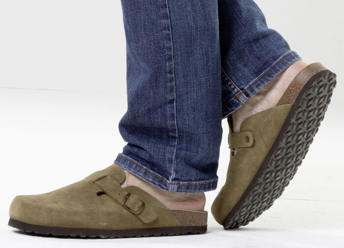 Klassische Herren-Clogs, mit verstellbarer Spange OLIV