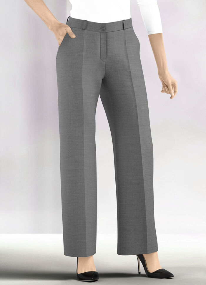Hose mit weitem Beinverlauf MITTELGRAU