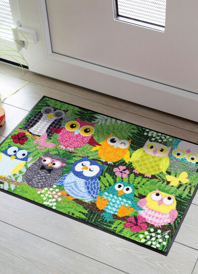 Fußmatte mit Eulen-Motiv 