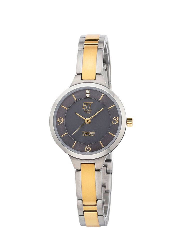 ETT-Solar-Damenuhr mit Titanbandgeh&auml;use 