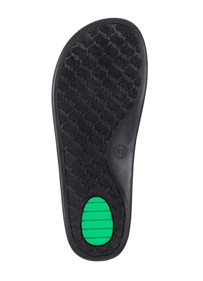 Klassische Herren-Pantoletten, mit Klettverschluss SCHWARZ