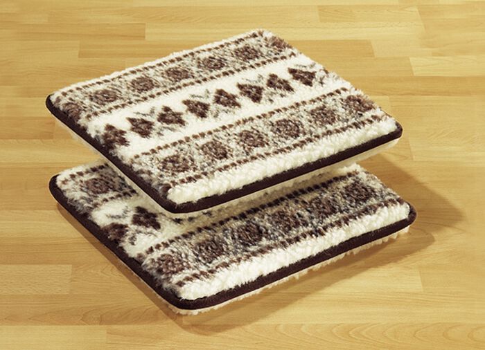 Licardo-Stuhlkissen, 2er-Set, aus reiner Schurwolle GEMUSTERT