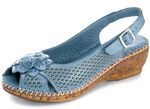 Gemini, sommerliche Damen-Sandaletten, Weite G, mit Gummizug JEANS