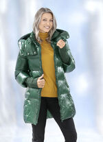 Jacke mit langem Strickbund am Ärmelabschluss 