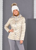 Funktionsjacke mit abnehmbarer Kapuze HELLBEIGE