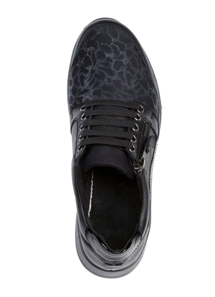 ELENA EDEN Schn&uuml;rschuh aus Nappa- und Knautschlackleder 