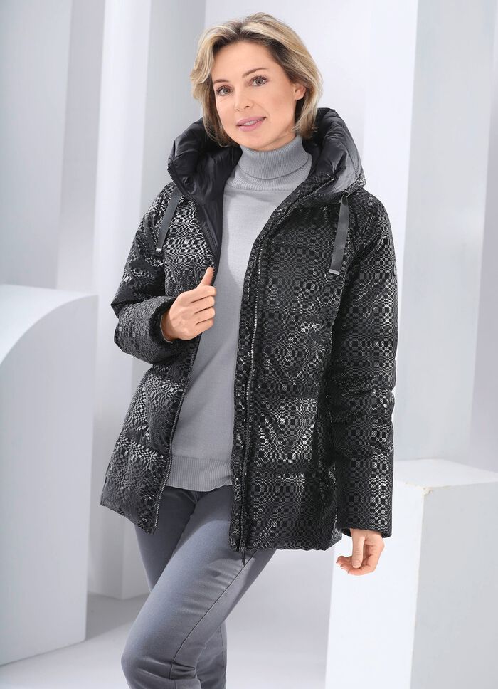 Funktionsjacke mit fester Kapuze 