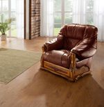 Italienische Polsterm&ouml;bel mit Bezug aus echtem Leder 