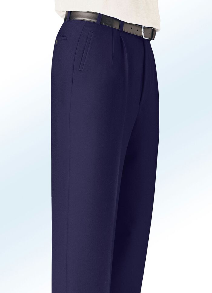 "Klaus Modelle"-Hose mit seitlichen Paspeltaschen in 5 Farben MARINE