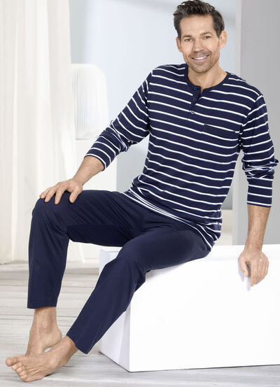 Zweierpack Schlafanzüge mit Knopfleiste und offenen Abschlüssen 