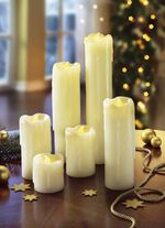 LED-Echtwachskerzen, 6er-Set 