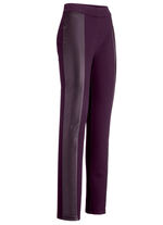 Hose im angesagten Materialmix BROMBEER