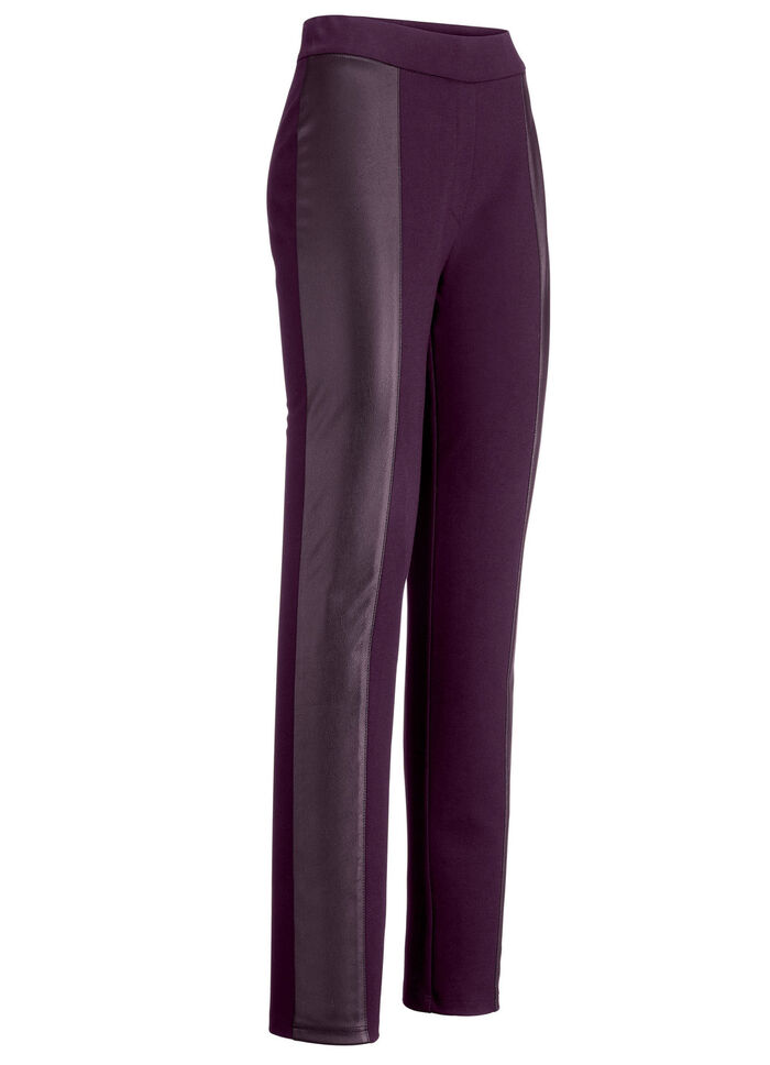 Hose im angesagten Materialmix BROMBEER