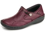 Slipper aus Nappaleder mit Knitter-Struktur BORDEAUX
