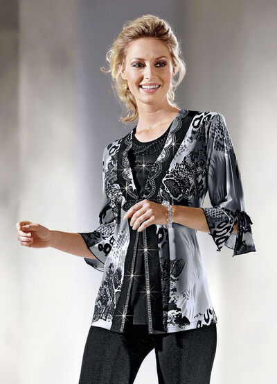 Topmodische Tunika in 2-in-1-Optik 