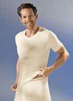 Schlupfjacke, kurzarm, mit Angora, in Ecru 