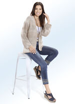 Jeans mit aufwendigen Stickereien JEANSBLAU