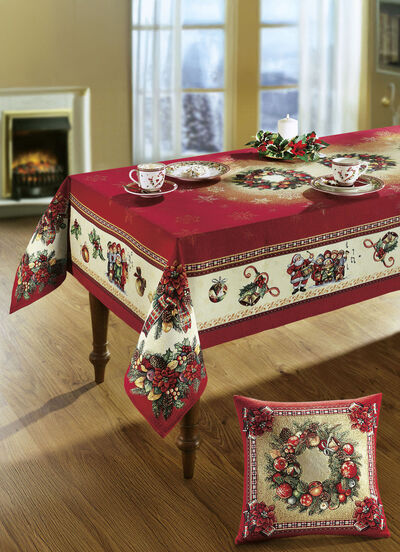 Weihnachtliche Tisch- und Raumdekoration in Gobelin-Qualität 