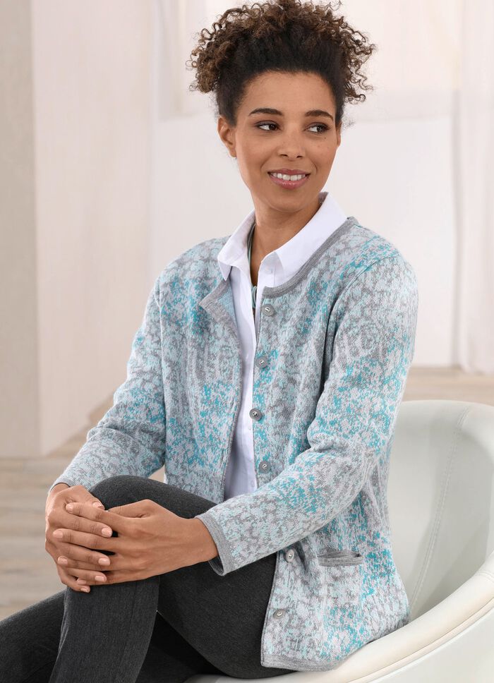 Strickjacke mit dekorativen Kn&ouml;pfen 