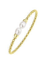 Vergoldeter Armreif mit S&uuml;&szlig;wasser-Zuchtperlen 