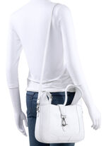 Laurina Tasche aus genarbtem Nappaleder WEISS