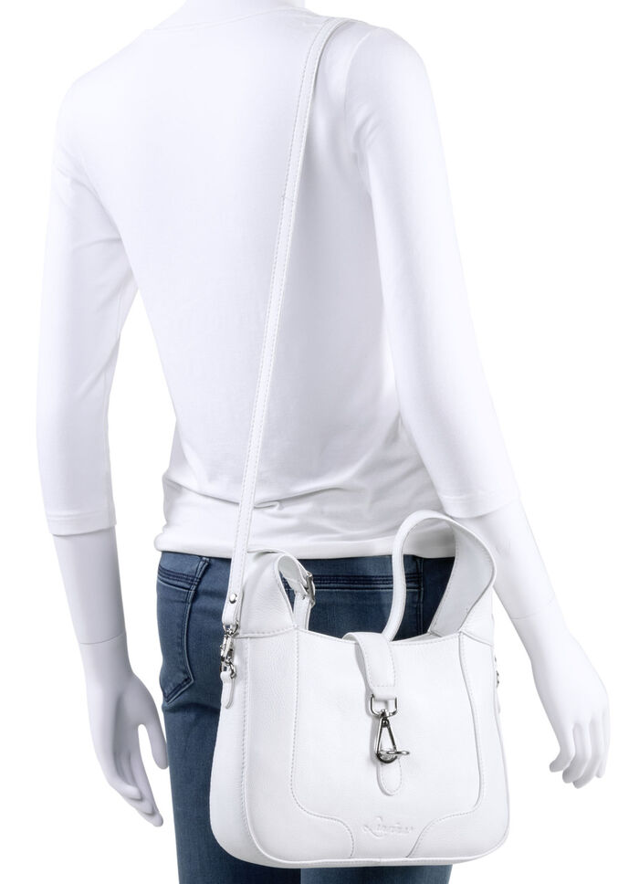 Laurina Tasche aus genarbtem Nappaleder WEISS