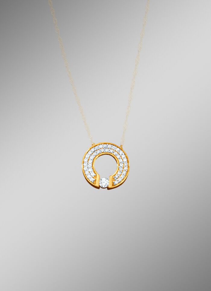 Anh&auml;nger mit synth. Zirkonia 