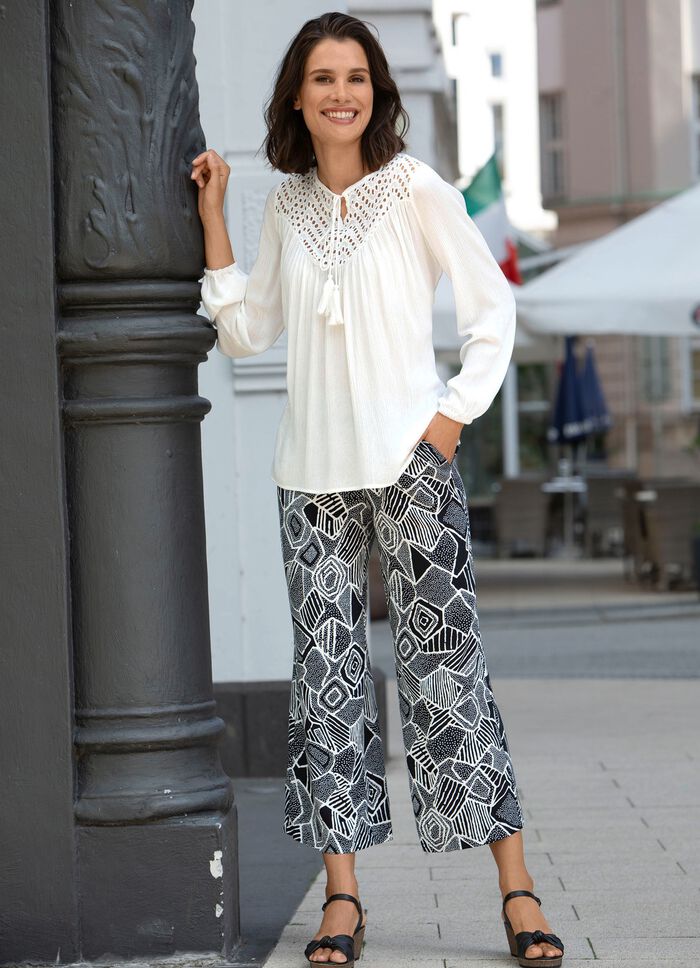 Tunika mit Bindeband ECRU