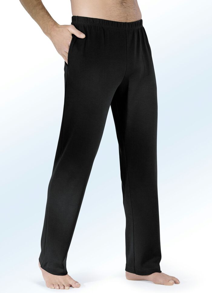 Zweierpack Schlaf- und Freizeithosen mit Seitentaschen 1X PETROL, 1X SCHWARZ