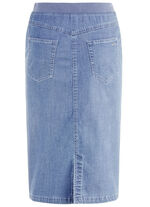 Rock in gerader Schnittführung HELLBLAU