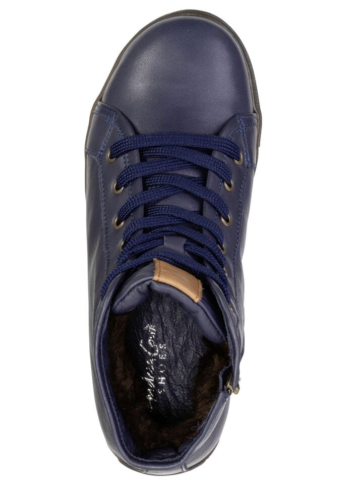 Andrea Conti, klassiche Damen-Stiefeletten, Winterschuhe, mit herausnehmbarem Fußbett MARINE