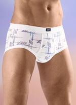 Fünferpack Slips mit Alloverdessin 